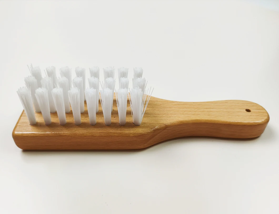 Soft Bristle Shoes Brush, Hangable Laundry Clothes Cleaning Scrubber, Home Household Cleaning Brushes - Wood Handle