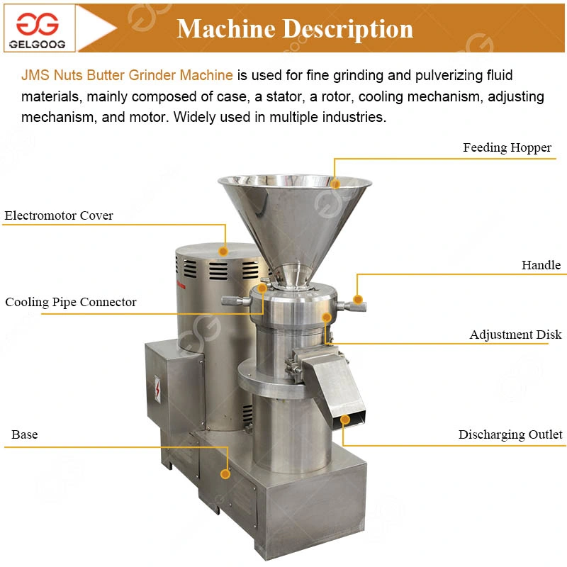 Jms Series Automatic Nut Almond Butter Maker Peanut Butter Grinding Machine